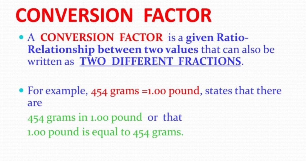 Conversion Factors